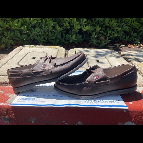 Tommy Hilfiger Slip On Boat Shoes Brown 